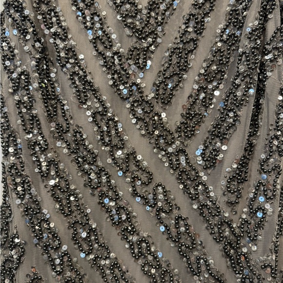 Adrianna Papell Black Sequin Sleeveless Mini Dress - Picture 3 of 6